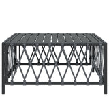 NNEVL Garden Table Anthracite 70x70x34 cm Woven Fabric