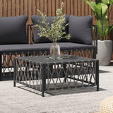 NNEVL Garden Table Anthracite 70x70x34 cm Woven Fabric