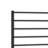 NNEVL Metal Bed Frame with Headboard Black 106x203 cm King Single Size