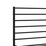 NNEVL Metal Bed Frame without Mattress with Footboard Black 150x200 cm
