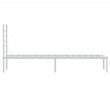 NNEVL Metal Bed Frame with Headboard White 106x203 cm King Single Size