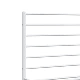 NNEVL Metal Bed Frame without Mattress with Footboard White 150x200 cm