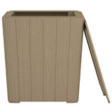 NNEVL Garden Table with Removable Lid Light Brown Polypropylene