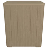NNEVL Garden Table with Removable Lid Light Brown Polypropylene