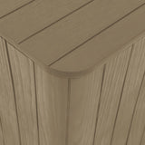 NNEVL Garden Table with Removable Lid Light Brown Polypropylene