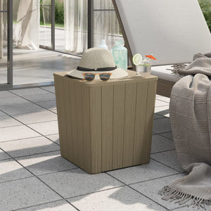 NNEVL Garden Table with Removable Lid Light Brown Polypropylene