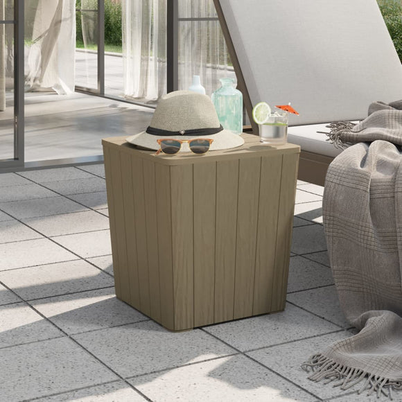 NNEVL Garden Table with Removable Lid Light Brown Polypropylene