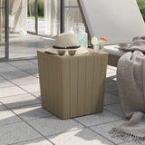 NNEVL Garden Table with Removable Lid Light Brown Polypropylene
