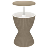 NNEVL 3-in-1 Ice Cooler Table Light Brown Polypropylene