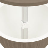 NNEVL 3-in-1 Ice Cooler Table Light Brown Polypropylene