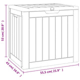 NNEVL Garden Storage Box Grey 55.5x43x53 cm Polypropylene