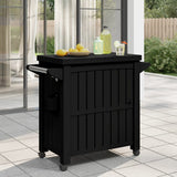 NNEVL 3-in-1 Serving Cart Black Polypropylene