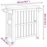 NNEVL 3-in-1 Serving Cart Black Polypropylene