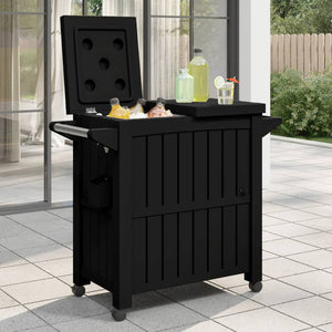 NNEVL 3-in-1 Serving Cart Black Polypropylene