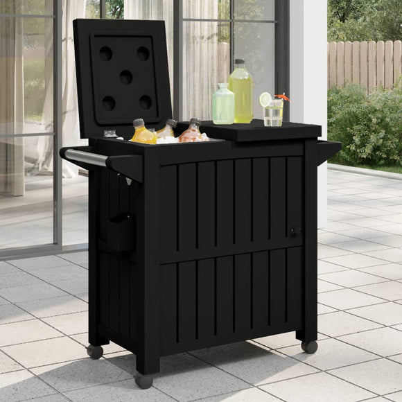 NNEVL 3-in-1 Serving Cart Black Polypropylene