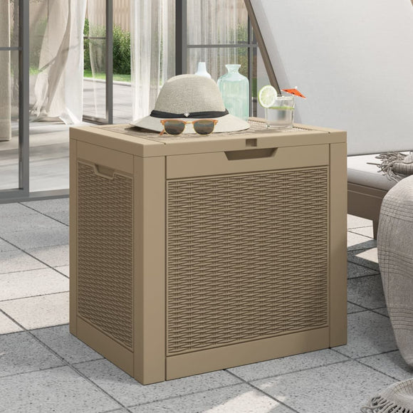NNEVL Garden Storage Box Light Brown 55.5x43x53 cm Polypropylene