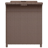 NNEVL Garden Bench with Cushion Brown 116x46x57 cm Poly Rattan