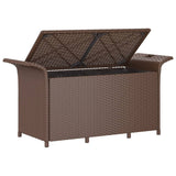 NNEVL Garden Bench with Cushion Brown 116x46x57 cm Poly Rattan