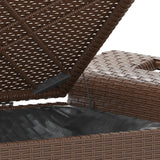NNEVL Garden Bench with Cushion Brown 116x46x57 cm Poly Rattan