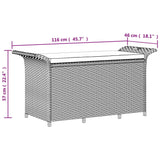 NNEVL Garden Bench with Cushion Grey 116x46x57 cm Poly Rattan
