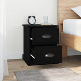NNEVL Bedside Cabinets 2 pcs Black 39x39x47.5 cm Engineered Wood