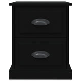 NNEVL Bedside Cabinets 2 pcs Black 39x39x47.5 cm Engineered Wood