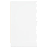 NNEVL Bedside Cabinet High Gloss White 39x39x67 cm Engineered Wood