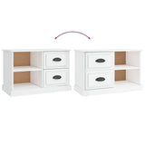 NNEVL TV Cabinet High Gloss White 73x35.5x47.5 cm Engineered Wood