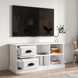 NNEVL TV Cabinet High Gloss White 102x35.5x47.5 cm Engineered Wood
