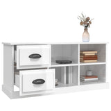 NNEVL TV Cabinet High Gloss White 102x35.5x47.5 cm Engineered Wood