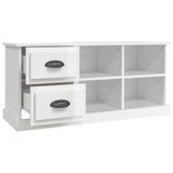 NNEVL TV Cabinet High Gloss White 102x35.5x47.5 cm Engineered Wood