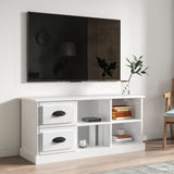 NNEVL TV Cabinet High Gloss White 102x35.5x47.5 cm Engineered Wood