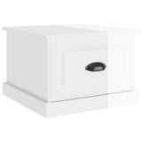 NNEVL Coffee Table High Gloss White 50x50x35 cm Engineered Wood