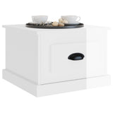 NNEVL Coffee Table High Gloss White 50x50x35 cm Engineered Wood