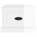 NNEVL Coffee Table High Gloss White 50x50x35 cm Engineered Wood