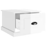NNEVL Coffee Table High Gloss White 50x50x35 cm Engineered Wood