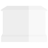 NNEVL Coffee Table High Gloss White 50x50x35 cm Engineered Wood
