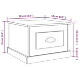 NNEVL Coffee Table High Gloss White 50x50x35 cm Engineered Wood