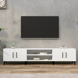 NNEVL TV Cabinet White 180x31.5x40 cm Engineered Wood