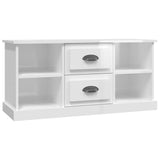 NNEVL TV Cabinet High Gloss White 99.5x35.5x48 cm Engineered Wood