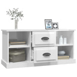 NNEVL TV Cabinet High Gloss White 99.5x35.5x48 cm Engineered Wood
