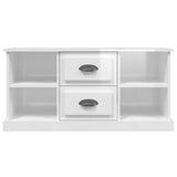 NNEVL TV Cabinet High Gloss White 99.5x35.5x48 cm Engineered Wood