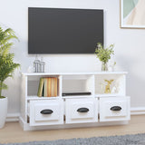 NNEVL TV Cabinet White 100x35x50 cm Engineered Wood