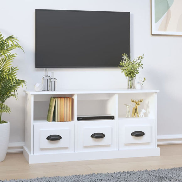 NNEVL TV Cabinet White 100x35x50 cm Engineered Wood