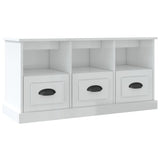 NNEVL TV Cabinet High Gloss White 100x35x50 cm Engineered Wood