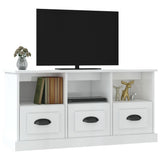 NNEVL TV Cabinet High Gloss White 100x35x50 cm Engineered Wood