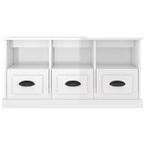 NNEVL TV Cabinet High Gloss White 100x35x50 cm Engineered Wood