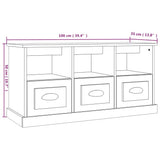 NNEVL TV Cabinet High Gloss White 100x35x50 cm Engineered Wood