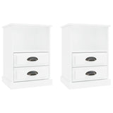 NNEVL Bedside Cabinets 2 pcs High Gloss White 43x36x60 cm