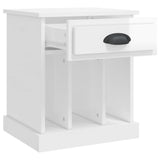 NNEVL Bedside Cabinet High Gloss White 43x36x50 cm